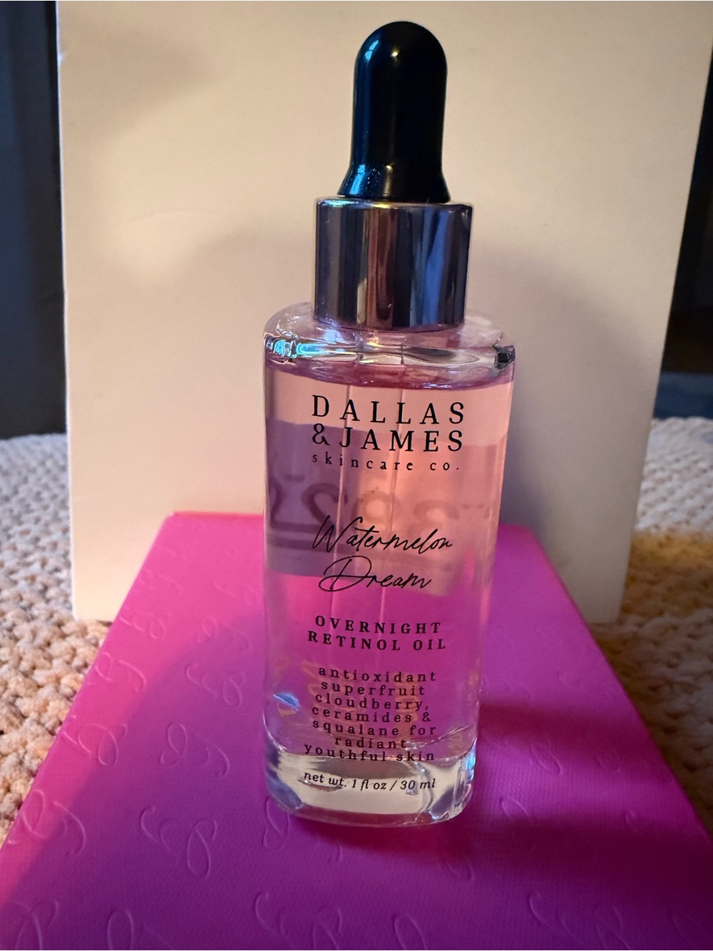 Dallas & James Watermelon Dream Overnight Retinol Oil - Pink